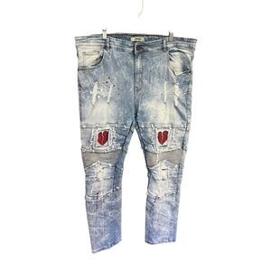 Track 23 Men’s distressed  Paint Splat Jeans Sz 42/32